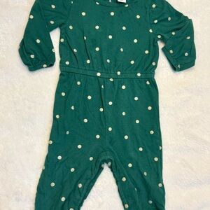 Old Navy Green Polka Dot Jumpsuit